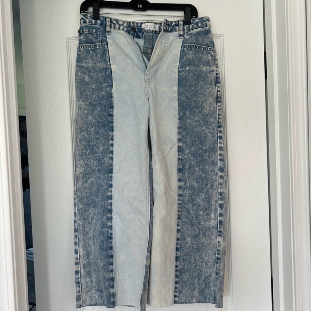 Colorblock Two-Tone Cropped Women’s Jeans